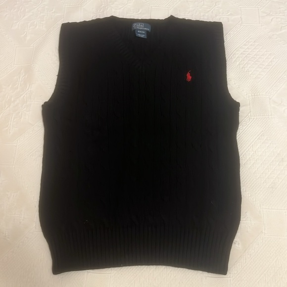 Polo by Ralph Lauren, Cable-knit Sweater Vest, Boys Size M (10-12) - Picture 2 of 5